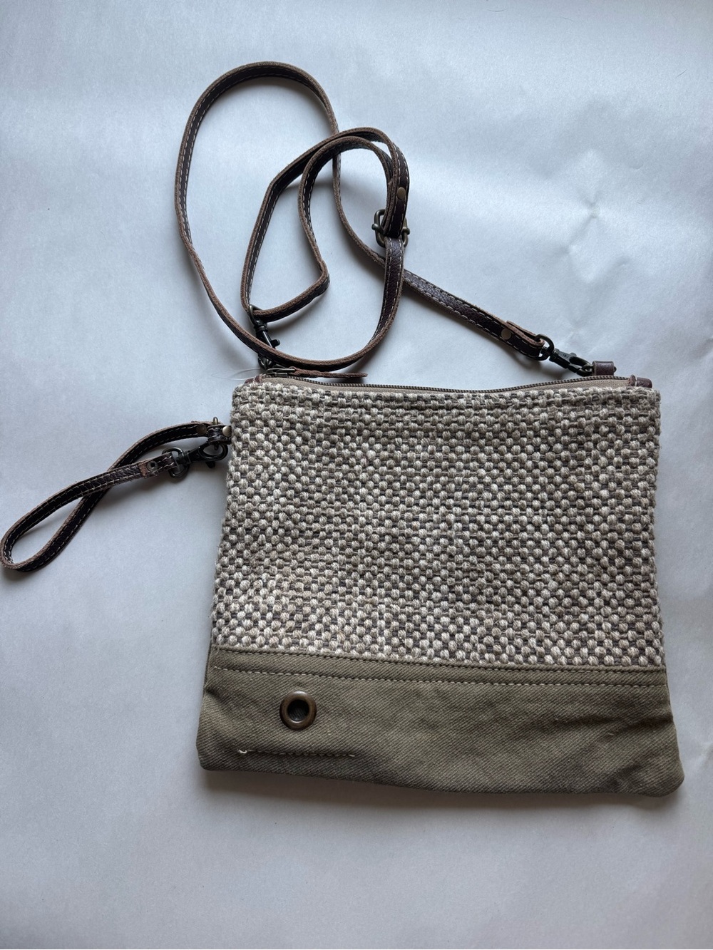 Myra Bag Small crossbody Canvas woven Western coastal cowgirl Natural Bohemian